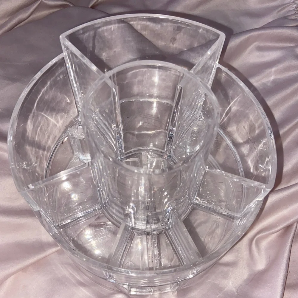 Clear acrylic makeup organizer
